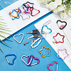 18Pcs 18 Styles Aluminum Alloy Rock Climbing Carabiners AJEW-AN0007-15-7