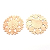 Natural Solid Wood Carved Onlay Applique Craft LS-WOOD-WH0104-35-2