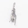 Brass Cubic Zirconia Pendants KK-B030-15A-P-1