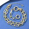 Brass Paperclip Chain Y Lariat Necklaces NJEW-H087-06E-G-2