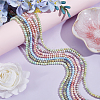 7 Strands 7 Colors Ombre Effect Dyed Glass Beads Strands GLAA-ME0001-08-5