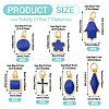 21Pcs 7 Styles Brass Enamel Charms KK-TA0003-19C-4