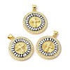 Brass Micro Pave Cubic Zirconia Pendants KK-K385-034G-1