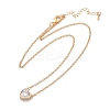 Brass Pave Clear Cubic Zirconia Pendant Necklaces for Women NJEW-Z079-02G-03-4