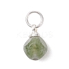 Natural Colorful Tourmaline Dice Charms PALLOY-JF04871-3