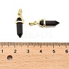 Natural Obsidian Double Terminal Pointed Pendant G-H097-01G-07-3