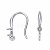 316 Surgical Stainless Steel Hook with Rhinestone Settings and Horizontal Loop STAS-N092-134P-3