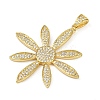 Brass Micro Pave Cubic Zirconia Pendants KK-M322-27G-2