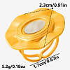 304 Stainless Steel with Natural Shell Cuff Open Rings for Women YV4206-3-2