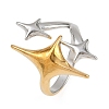 Adjustable 304 Stainless Steel Cuff Rings for Women LS-RJEW-B135-01GP-11-2