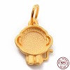 925 Sterling Silver Pendant Cabochon Settings STER-I020-01A-G-4