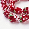 Handmade Lampwork 3D Strawberry Beads LS-X-LAMP-R109A-15-2