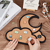 Hexagon Wall Mounted Brooch Jewelry Display Cork Tray ODIS-WH0329-84D-3