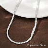 925 Sterling Silver Clear Cubic Zirconia Chains STER-C016-02A-P02-4