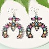 Alloy Synthetic Turquoise Dangle Earrings for Women EJEW-U053-10AS-01-3