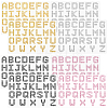8 Sheets 4 Colors Letter A~Z Acrylic Hotfix Rhinestone DIY-CP0012-52-1