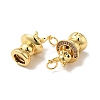 Rack Plating Brass Micro Pave Clear Cubic Zirconia Pendants KK-H431-03G-3