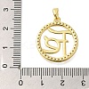 Rack Plating Brass Micro Pave Clear Cubic Zirconia Hollow Connector Charms KK-M079-09G-3