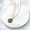 304 Stainless Steel Micro Pave Cubic Zirconia constellation Pendant Necklaces NJEW-R021-01G-01-2