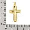 Rack Plating Brass Micro Pave Cubic Zirconia Pendants KK-S380-39C-G-3