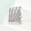 304 Stainless Steel Cuff Rings RJEW-D306-10P-5