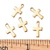 Ion Plating(IP) 304 Stainless Steel Tiny Cross Charms LS-STAS-E104-34G-3