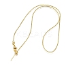 1MM Brass Round Snake Chain Adjustable Slider Necklaces X-NJEW-M108-29G-2