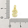 Letter Brass Micro Pave Clear Cubic Zirconia Pendants KK-K354-06G-S-3