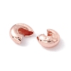 Brass Crimp Beads Covers KK-P219-05A-RG-2