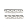 Brass Micro Pave Clear Cubic Zirconia Spacer Bars KK-Z139-11S-03-1
