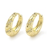 Brass Micro Pave Cubic Zirconia Hoop Earrings KK-CBA30C7-15G-4