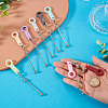 8Pcs 8 Colors Acrylic Straw Pendant Beadable Bar HJEW-TA0001-48-8