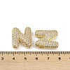 Brass Micro Pave Clear Cubic Zirconia Pendants KK-Z041-01G-N-3