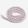 Electroplate Opaque Solid Color Glass Beads Strands EGLA-A034-P6mm-L08-2