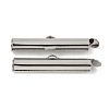 Brass Slide On End Clasp Tubes KK-N254-119P-04-1