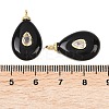 Natural Black Onyx(Dyed & Heated) Pendants G-Z134-01G-01-3