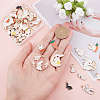 48Pcs 12 Style Alloy Enamel Pendants ENAM-SC0002-83-3