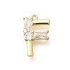 Brass Micro Pave Cubic Zirconia Pendants KK-M310-01G-06-1