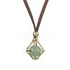 Crystal Holder Cage Necklaces NJEW-JN04586-01-3