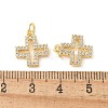 Brass Micro Pave Clear Cubic Zirconia Pendants KK-Q031-35G-01-3