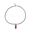 DIY Gemstone Bullet Pendant Necklace Making Kit DIY-FS0003-06-3