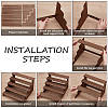 5-Tier Wood Organizer Display Riser Holder for Cupcake ODIS-WH0099-202-3