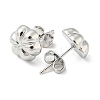 Flower Rack Plating Brass Stud Earrings EJEW-F331-29P-2