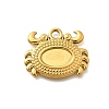304 Stainless Steel Pendant Cabochon Settings STAS-E545-04C-G-1