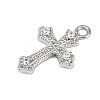 Brass Micro Pave Clear Cubic Zirconia Pendants KK-L238-13P-2