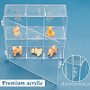 2-Tier 6 Grids Transparent Plastic Action Figures Display cases ODIS-WH0020-90-4