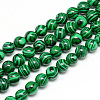 Synthetic Malachite Beads Strands X-G-T053-8mm-05-1