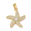 Brass Micro Pave Cubic Zirconia Pendants KK-K305-11D-G-1