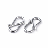 Non-Tarnish 304 Stainless Steel S Hook Clasps STAS-G199-01P-2