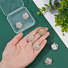 6Pcs 1-Hole Zinc Alloy Buttons FIND-FG0004-89S-3